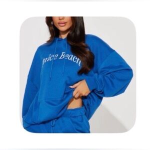Blue Venice Beach Oversized Hoodie